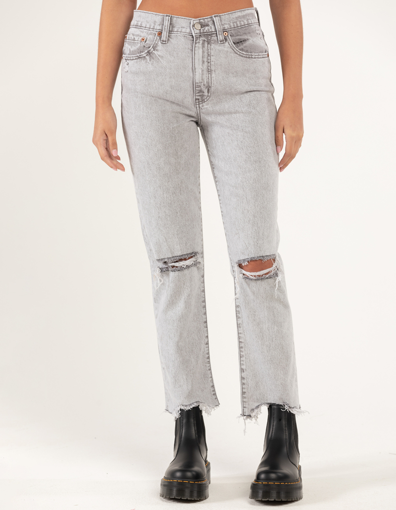 DAZE DENIM Womens High Rise Straight Up Jeans image number 1