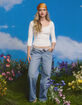 RSQ Womens Fold Over Waistband Baggy Jeans image number 6