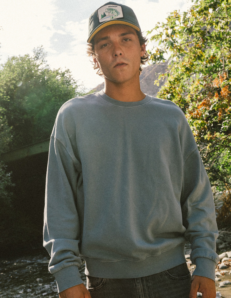 RSQ Mens Washed Oversized Crewneck Sweatshirt image number 2