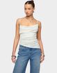 EDIKTED Asymmetric Cowl Neck Tank Top image number 1
