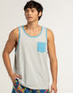 BLUE CROWN Mens Solid Pocket Tank Top image number 1