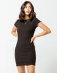 HEART & HIPS Ribbed Lettuce Edge Womens Bodycon Dress image number 1