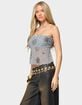EDIKTED Astra Beaded Sheer Strapless Top image number 2