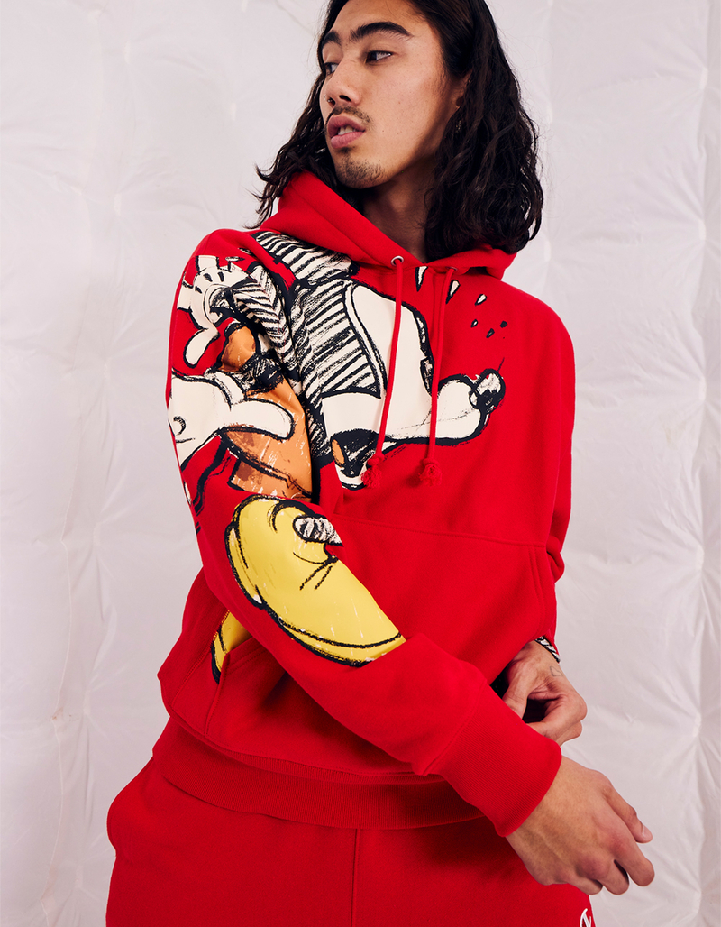 CHAMPION x Disney Mickey Mouse Doodle Mens Hoodie image number 0