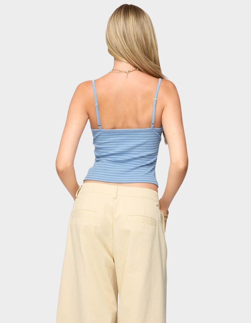 EDIKTED Hemsley Striped Ribbed Tank Top image number 2