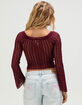 FULL TILT Womens Off The Shoulder Lace Top image number 4