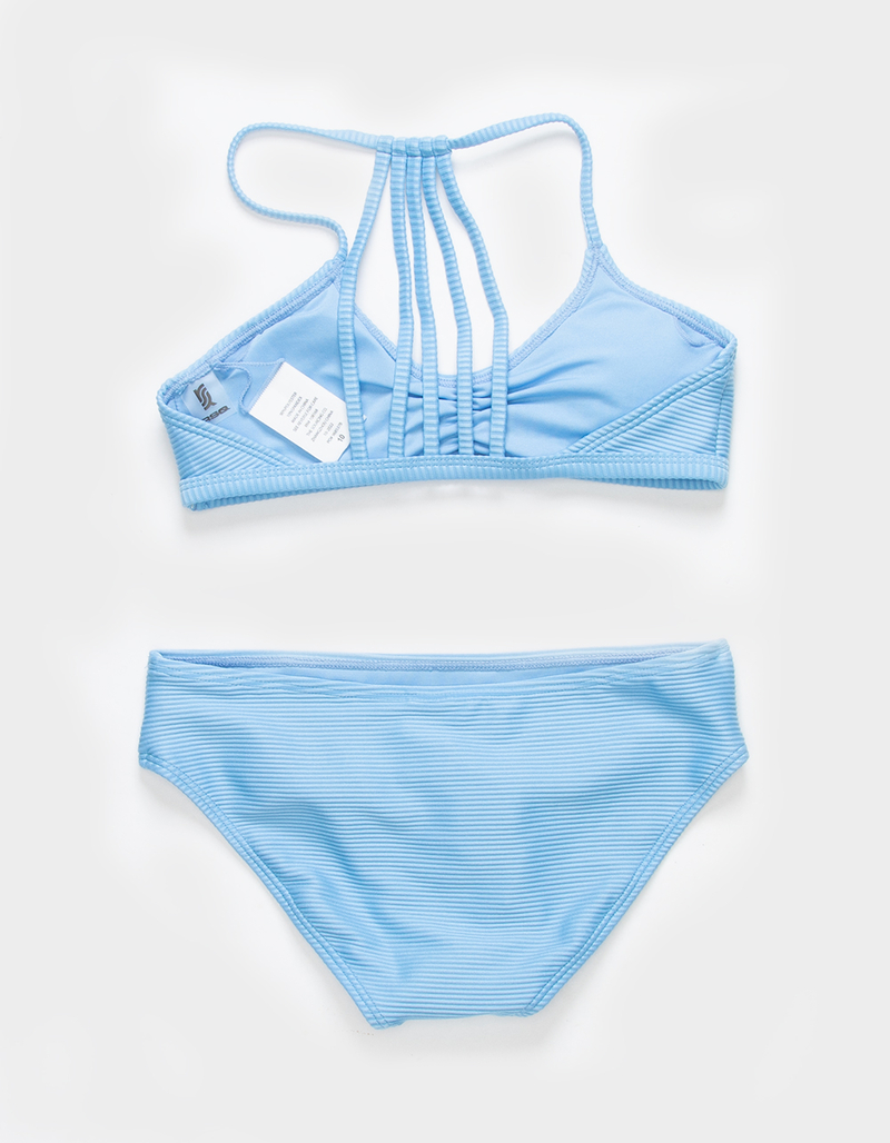 RSQ Textured Strap Bralette Girls Bikini Set image number 2