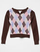 FULL TILT Argyle Girls Sweater image number 1