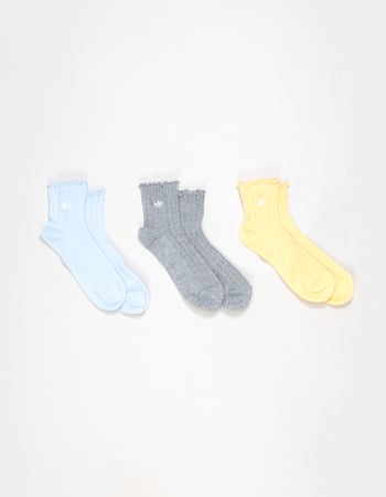 ADIDAS Originals Ruffle 3 Pack Womens Quarter Socks Primary Image