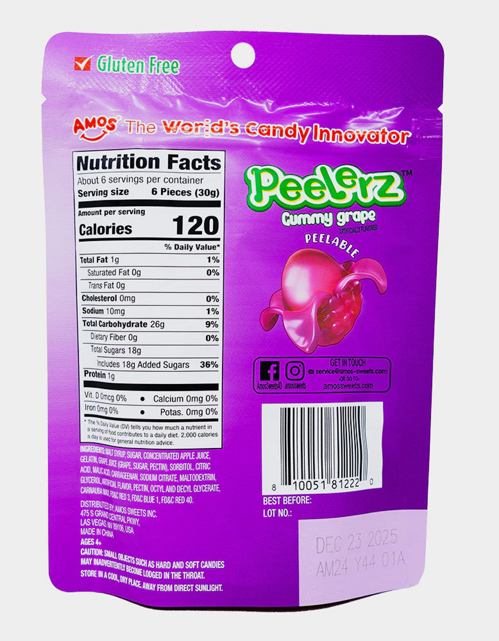 PEELERZ Peelable Grape Gummy Candy - MULTI - ONE SIZE | Tillys