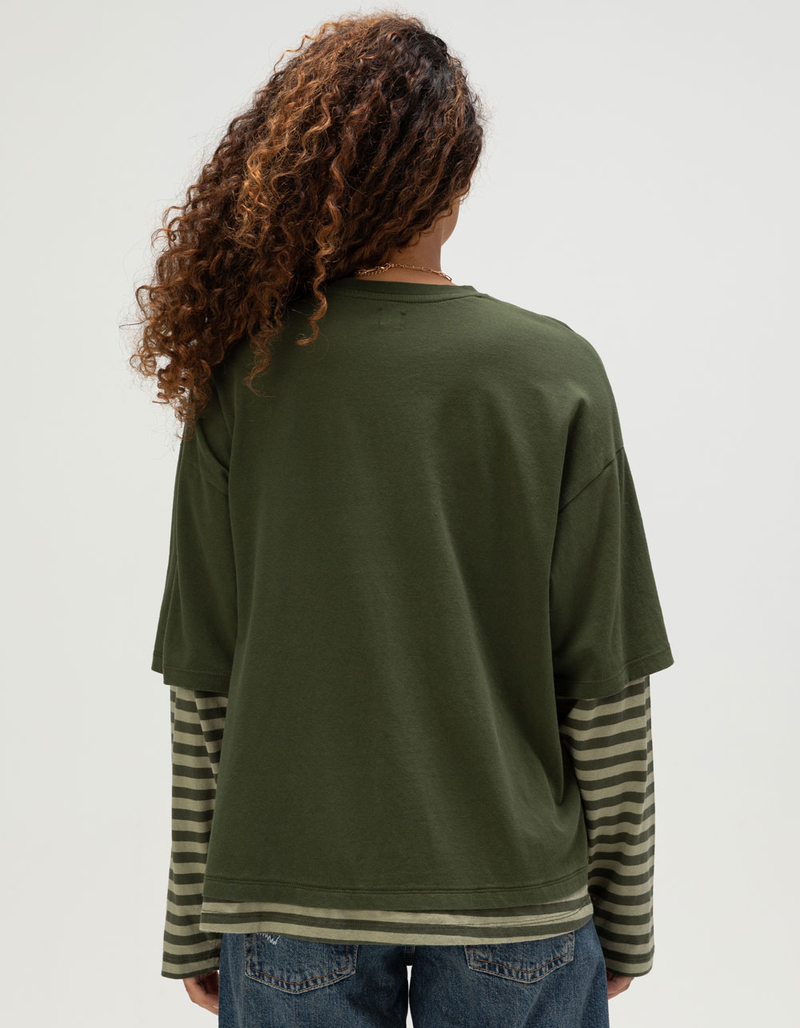 BDG Urban Outfitters League 76 Womens Long Sleeve 2fer Tee image number 3