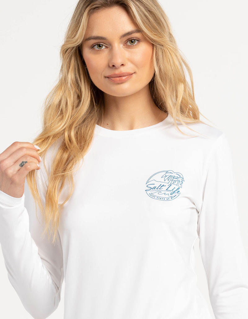 SALT LIFE Shady Palms Womens UV Sun Tee image number 2