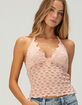 WEST OF MELROSE Womens Lace Halter Top image number 1