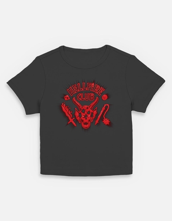 STRANGER THINGS Hellfire Club Glow Womens Baby Tee Primary Image