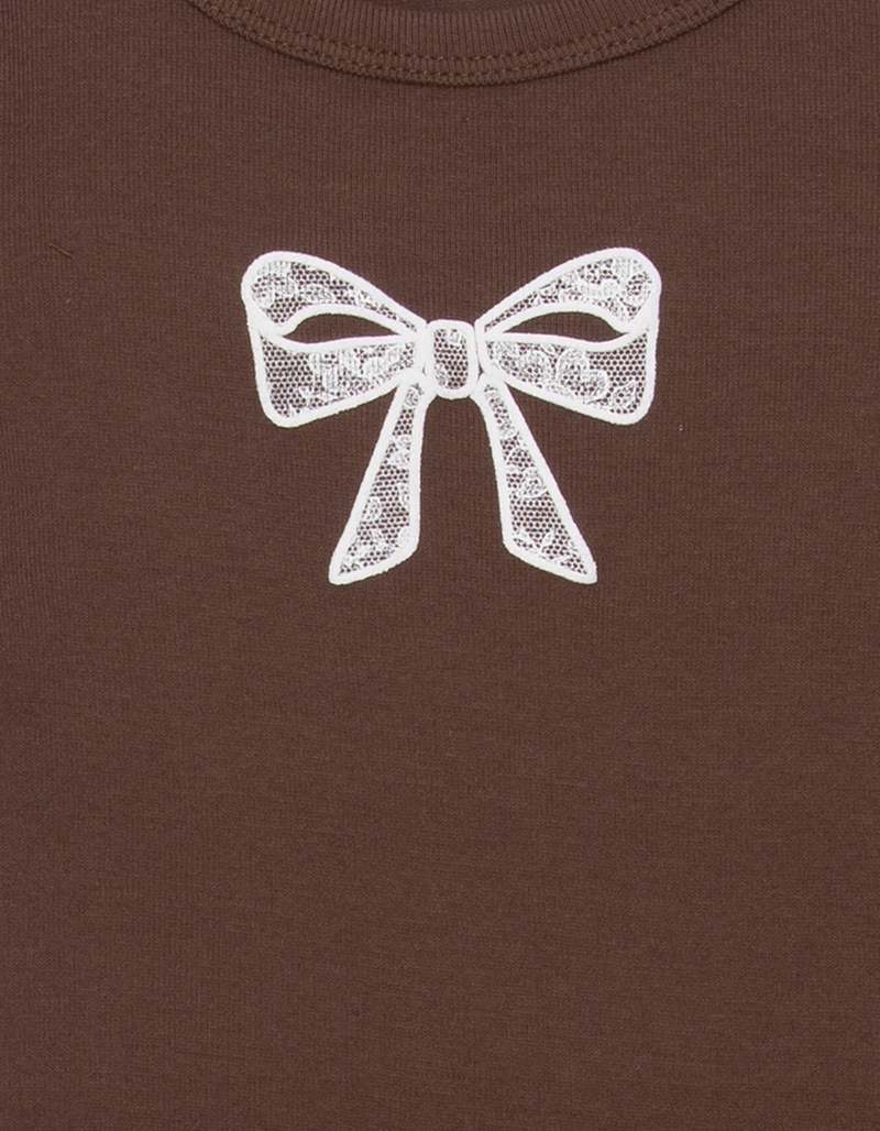 FULL TILT Lace Bow Girls Baby Tee image number 1