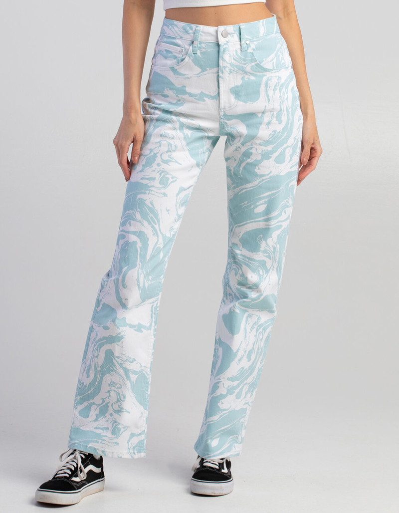 TINSELTOWN Womens High Rise 5 Pocket Wide Leg Jeans image number 1