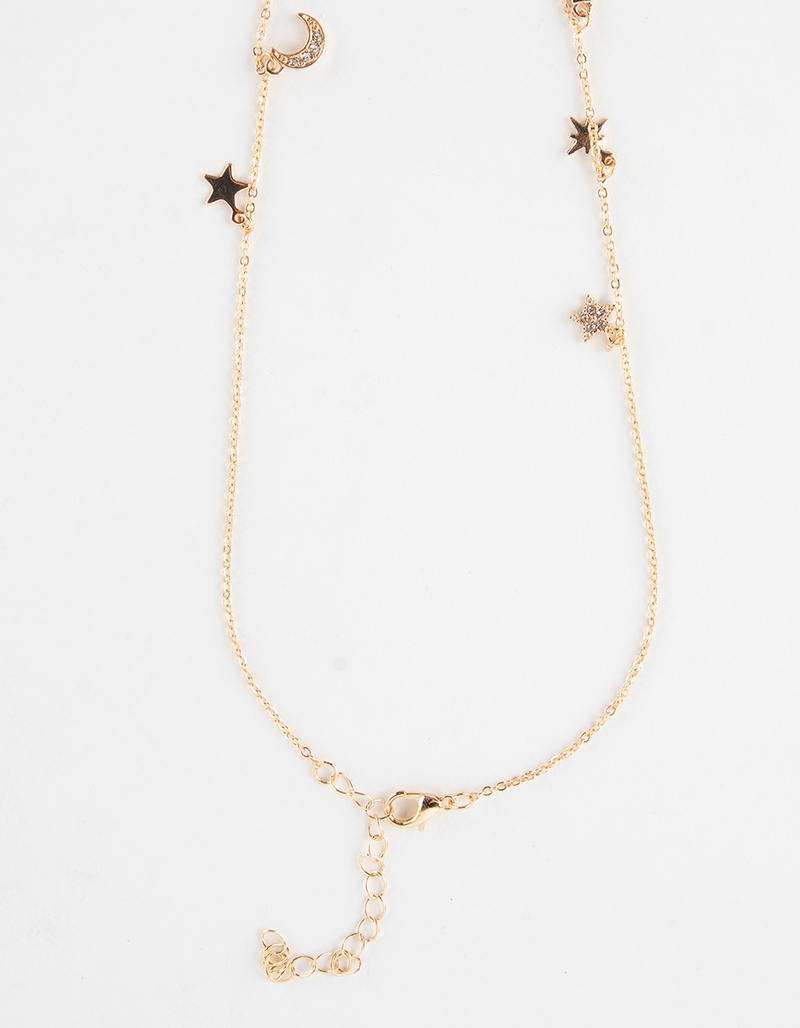 FULL TILT Star & Moon Charm Necklace image number 2