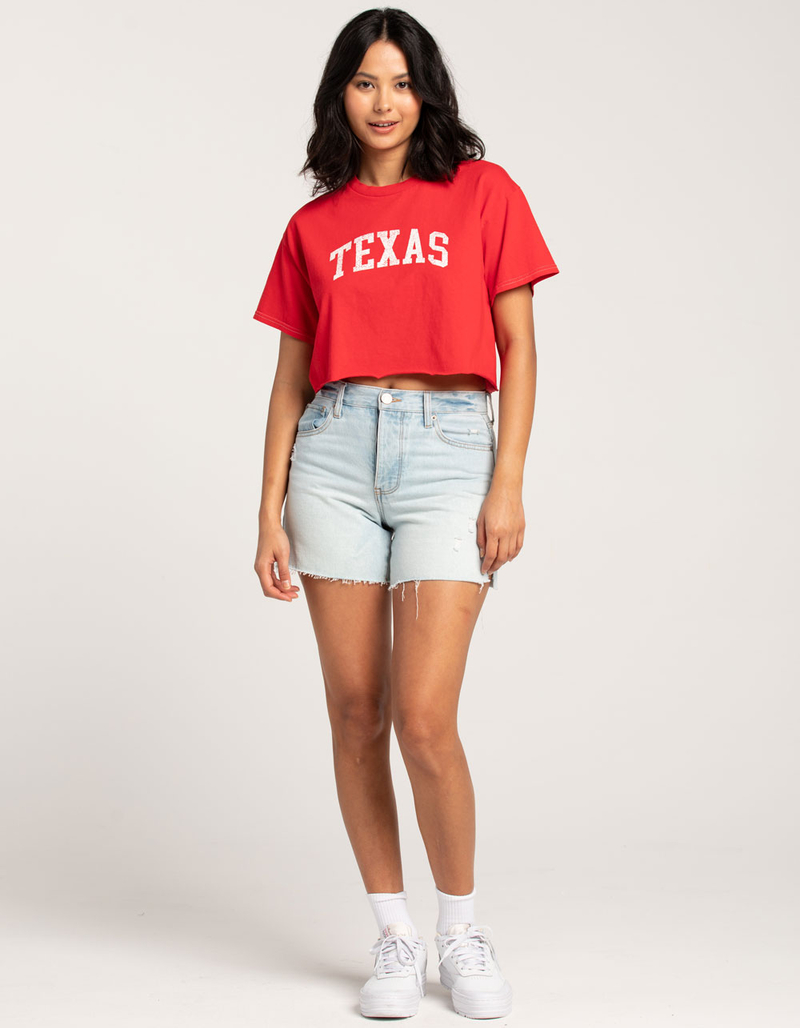 FULL TILT Texas Womens Crop Tee image number 3