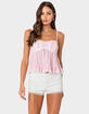 EDIKTED Lace Trim Babydoll Tank Top image number 1