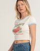 FULL TILT Strawberry Womens Ringer Tee image number 2