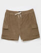 RSQ Mens Cord Cargo Pull On Shorts image number 1