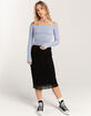 RSQ Womens Off Shoulder Long Sleeve Top image number 2