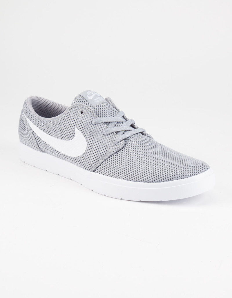 NIKE SB Portmore II Ultralight Wolf Grey & White Shoes image number 1