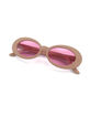 LONDON MOLE Nifty Matte Soft Pink Sunglasses image number 3