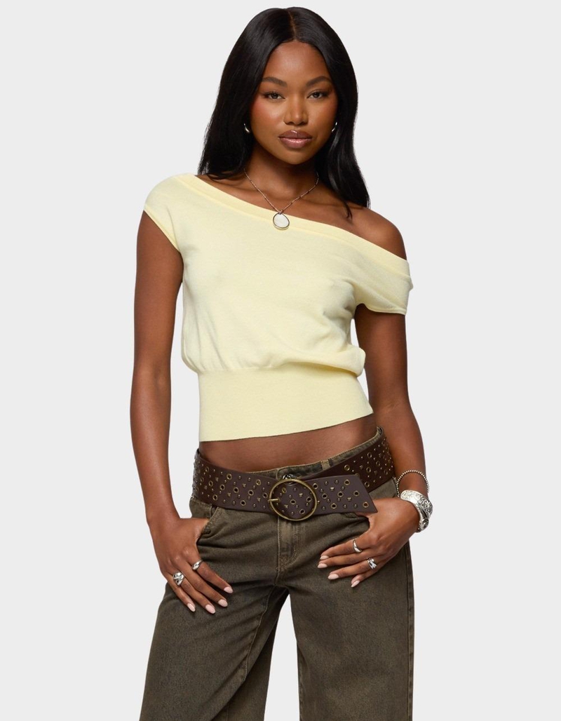 EDIKTED Michaela Off Shoulder Knit Top image number 0