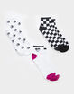 FULL TILT 3 Pack Checker Yin Yang Womens Socks