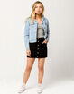 SKY AND SPARROW Button Front Black Denim Skirt image number 1