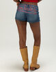 VON DUTCH Pinstripe Womens Low Rise Shorts image number 3