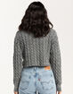 FULL TILT Washed Cable Womens Crop Sweater image number 5