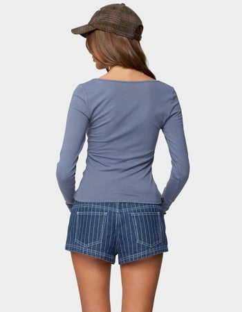 EDIKTED Moreen Ribbed Long Sleeve Tee Alternative Image