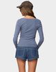 EDIKTED Moreen Ribbed Long Sleeve Tee image number 2