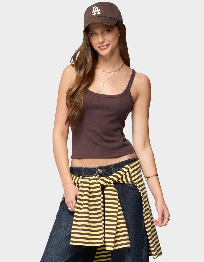 EDIKTED Basic Babe Tank Top image number 1