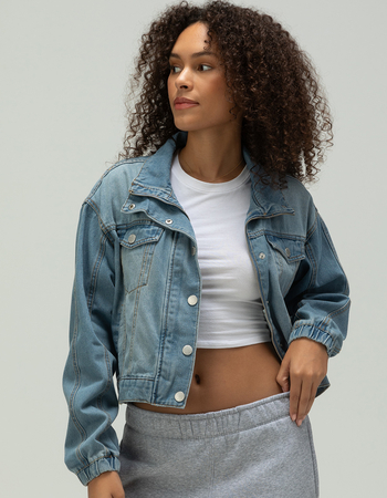 CI SONO Funnel Neck Womens Denim Jacket Primary Image