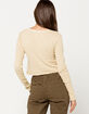 FULL TILT Pointelle V-Neck Womens Crop Sweater image number 3