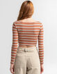 BDG Urban Outfitters Womens Stripe Crop Cardigan image number 3