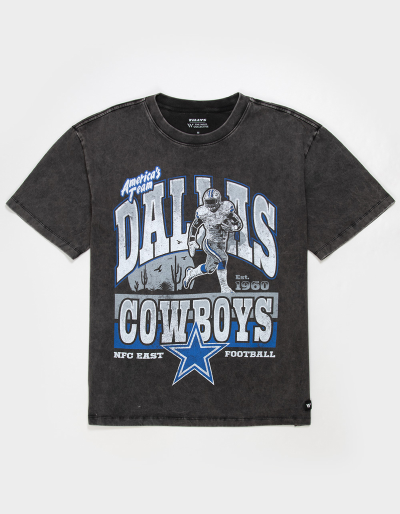 THE WILD COLLECTIVE Dallas Cowboys Player Mens Washed Boxy Tee  image number 0