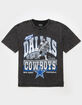THE WILD COLLECTIVE Dallas Cowboys Player Mens Washed Boxy Tee  image number 1