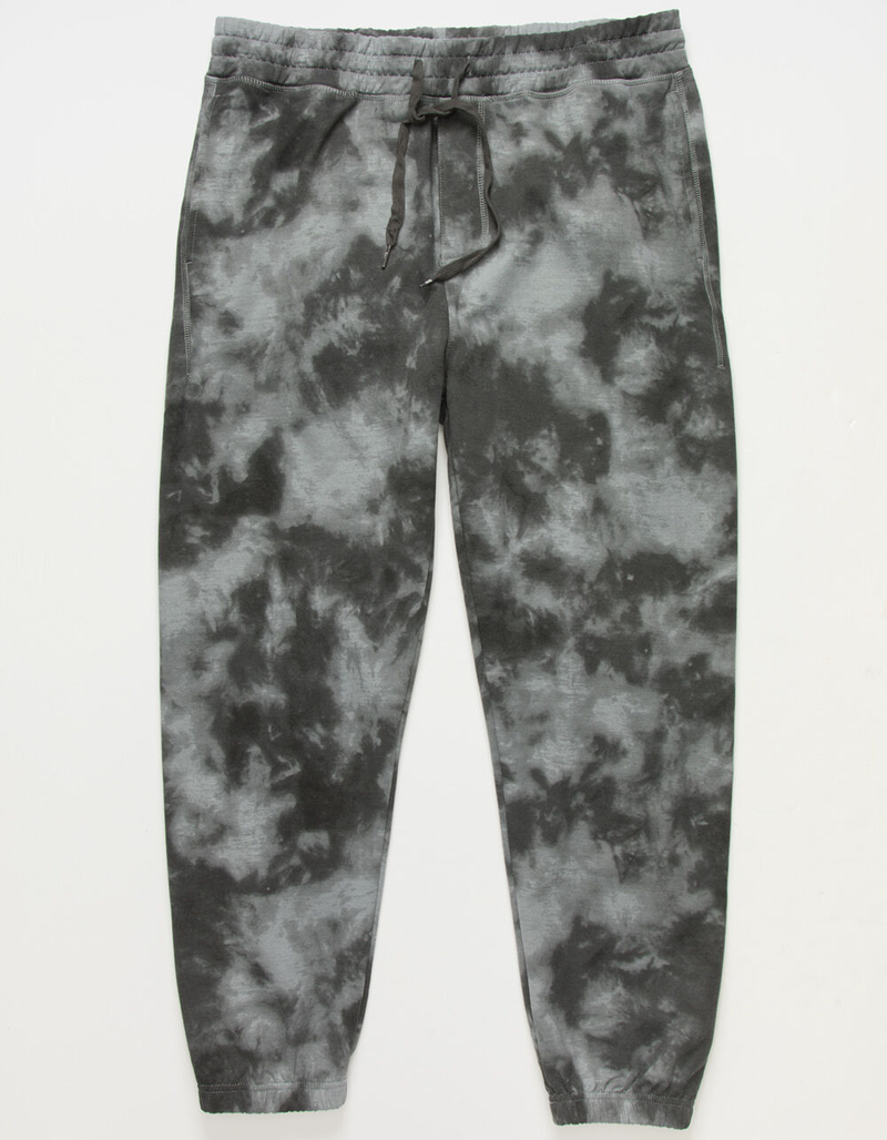 RSQ Tie Dye Mens Black Jogger Sweatpants image number 1