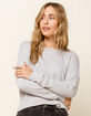 WEST OF MELROSE Options Open Back Womens Gray Thermal Top image number 1