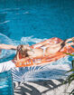 SUNNYLIFE Ros&eacute; Bottle Luxe Lie-On Pool Float image number 4