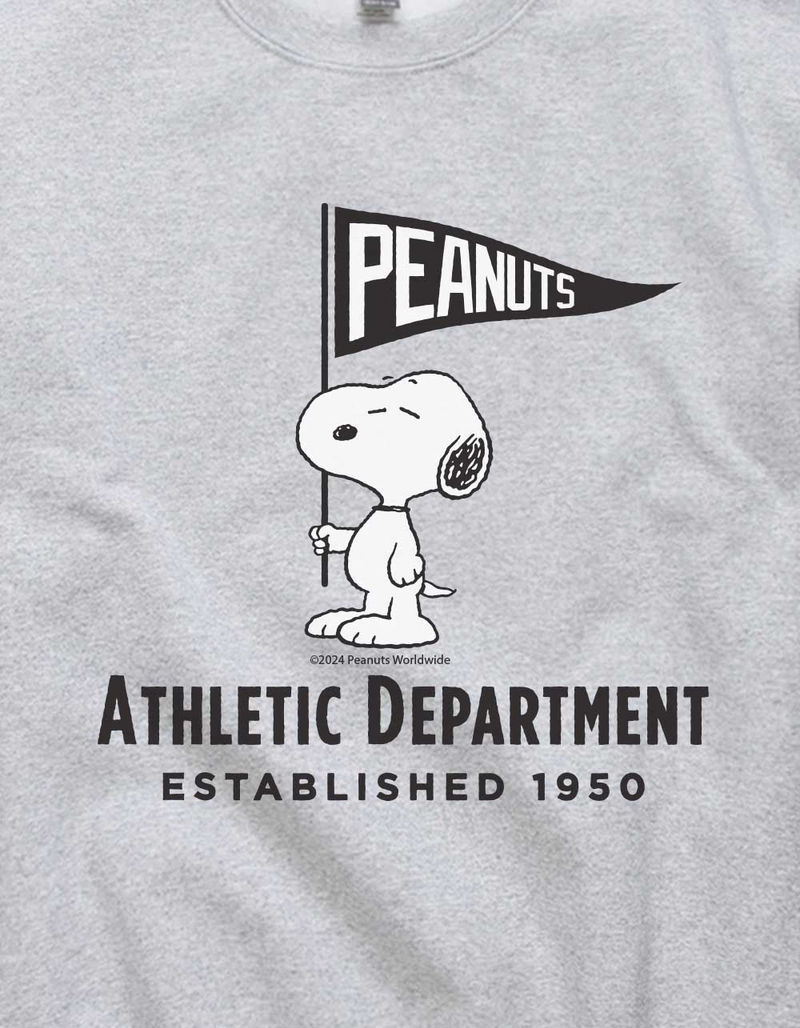 PEANUTS Athletic Department Snoopy Unisex Crewneck Sweatshirt HEATHER