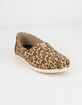 TOMS Classic Desert Tan Microfiber Leopard Print Womens Slip-On Shoes image number 2