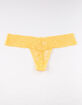 FULL TILT Basic Lace Yellow Thong image number 1
