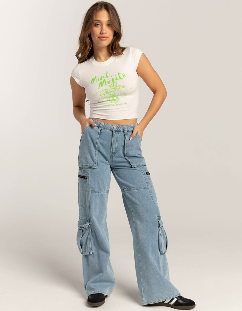 RSQ Womens Mint Mojito Baby Tee image number 1