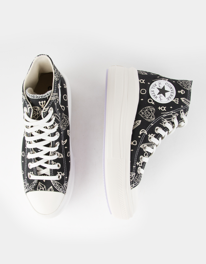 CONVERSE Chuck Taylor All Star Move Crystal Womens Platform High Top Shoes image number 4