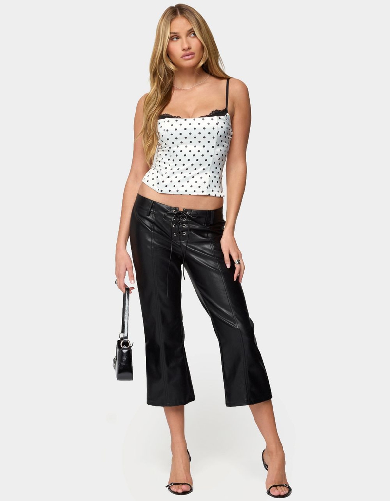 EDIKTED Polka Dot Layered Lacey Bra Corset image number 4